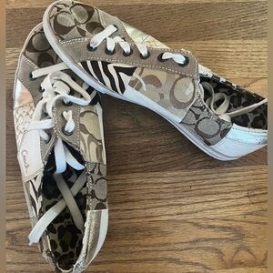 Coach 9.5 animal print shoes
